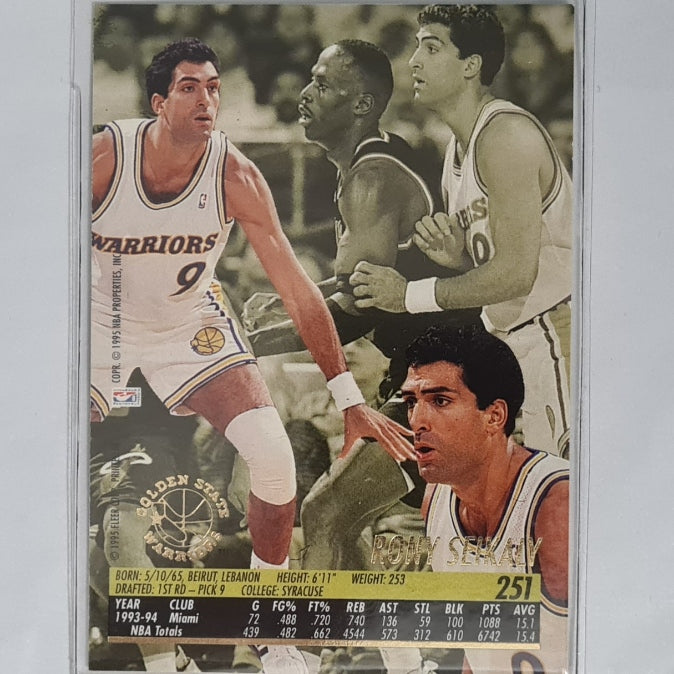 Rony Seikaly 1995 Fleer 94-95 #251 NBA Basketball Golden State Warriors Excellent