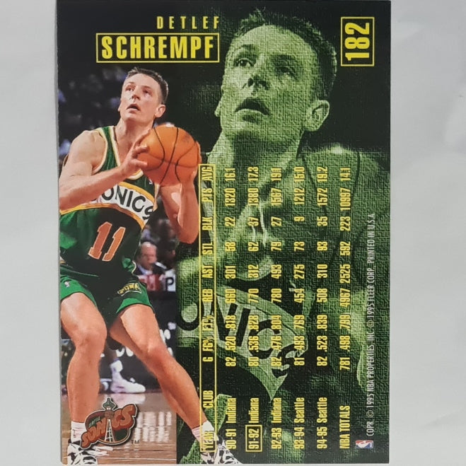 Detlef Schrempf 1995 Fleer 95-96 #135 NBA Basketball Seattle Supersonics excellent Sleeved