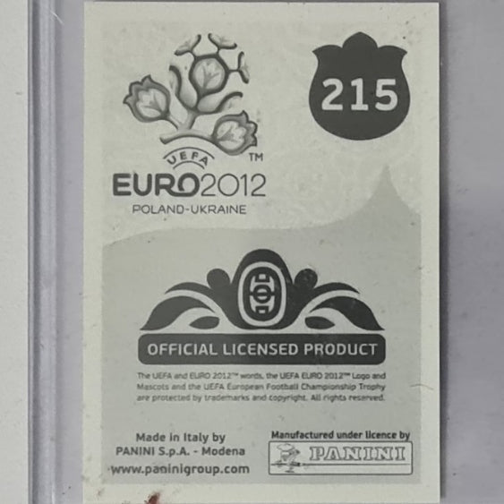 Christian Eriksen 2012 Panini Euro sticker Rookie RC #215 football soccer Denmark EX-MINT