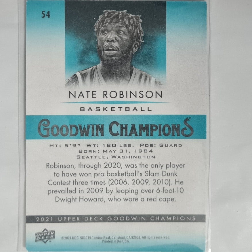 Nate Robinson 2021 Upper-Deck goodwin Champions #154 NBA Basketball EX-MINT