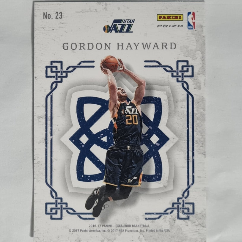 Gordon Hayward 2016-17 Panini Excalibur prizm refractor #23 NBA basketball Utah Jazz Ex-mint Sleeved
