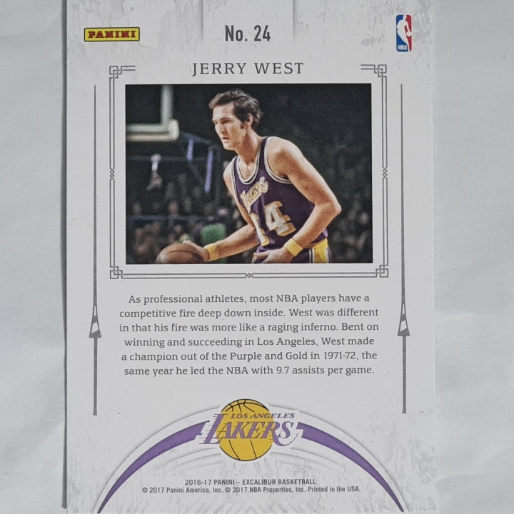 Jerry West 2016-17 Panini Excalibur jousting foil #24 NBA Basketball LA Lakers excellent