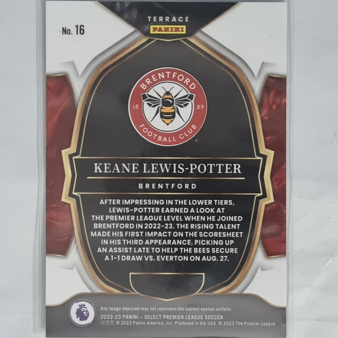 Keane Lewis-Potter 2022-23 Panini Select Rookie RC #16 Football Soccer Brentford Mint Sleeved