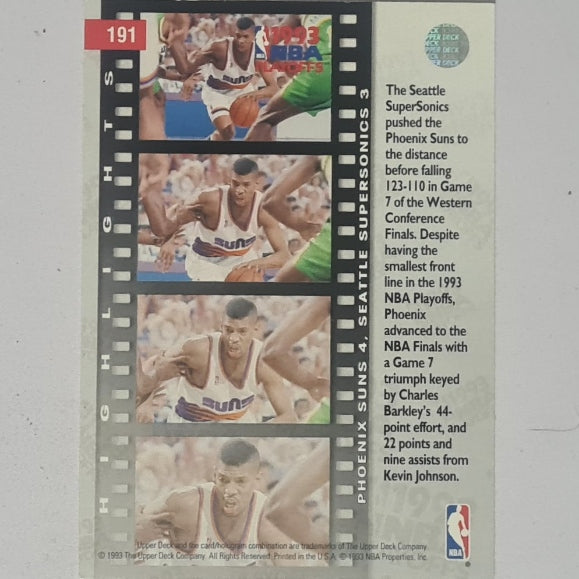 Kevin Johnson 1993 Upper-Deck playoffs #191 NBA Basketball Phoenix Suns Excellent sleeved