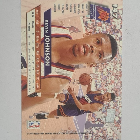 Kevin Johnson 1993 Fleer Ultra 93-94 #147 NBA Basketball Phoenix Suns Excellent sleeved