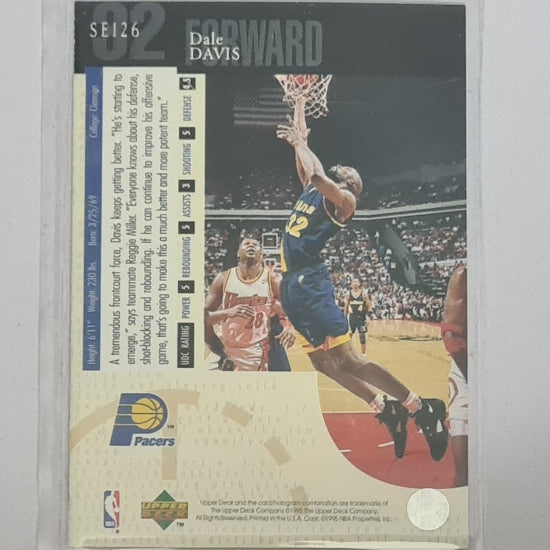Dale Davies 1995 Upper-Deck silver foil SE126 NBA Basketball Indiana Pacers ex-mint sleeved