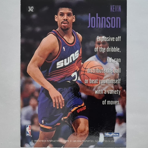 Kevin Johnson 1995 Skybox Sky Plots #342 NBA Basketball Phoenix Suns very good Sleeved