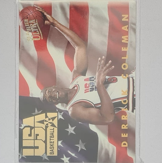 Derrick Coleman 1995 Upper-Deck silver players club rare variant #138 NBA Basketball New Jersey Nets Excellent Sleeved