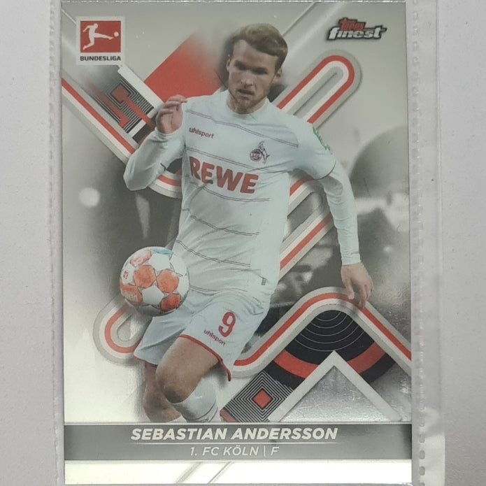 Sebastian Andersson 2022 Topps Finest Bundesliga soccer #84 Football FC Koln Excellent/mint sleeved