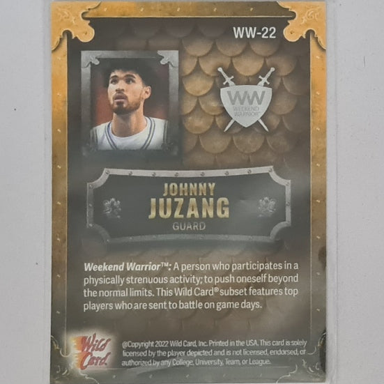 Johnny Juzang 2022 Wild card Matte 20/25 WW-22 NBA Basketball EX-Mint sleeved