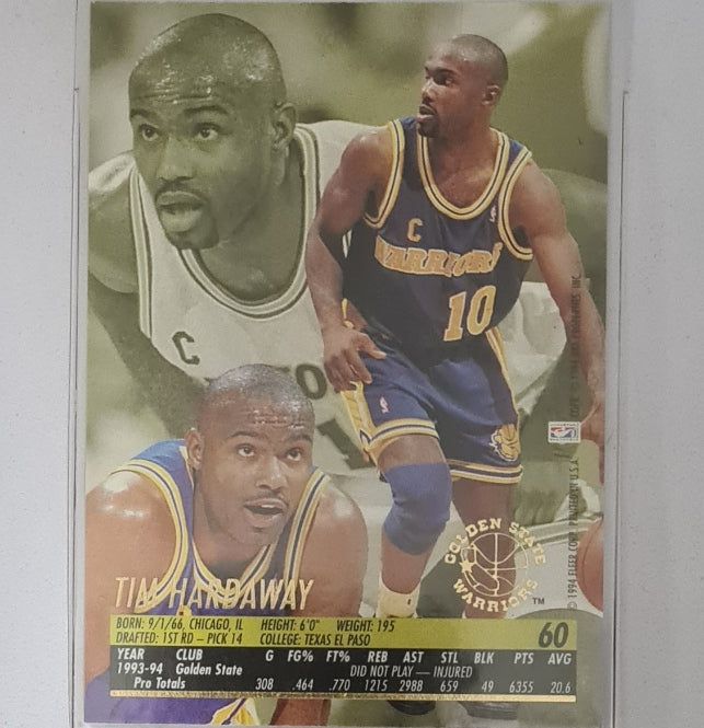 Tim Hardaway 1994 Fleer Ultra 94-95 #60 NBA Basketball Golden State Warriors Excellent-mint