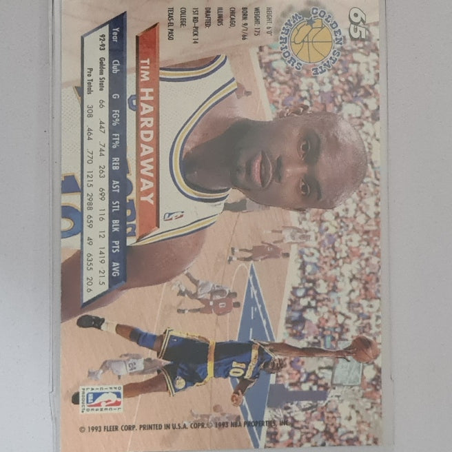 Tim Hardaway 1993 Fleer Ultra 93-94 #65 NBA Basketball Golden State Warriors Excellent