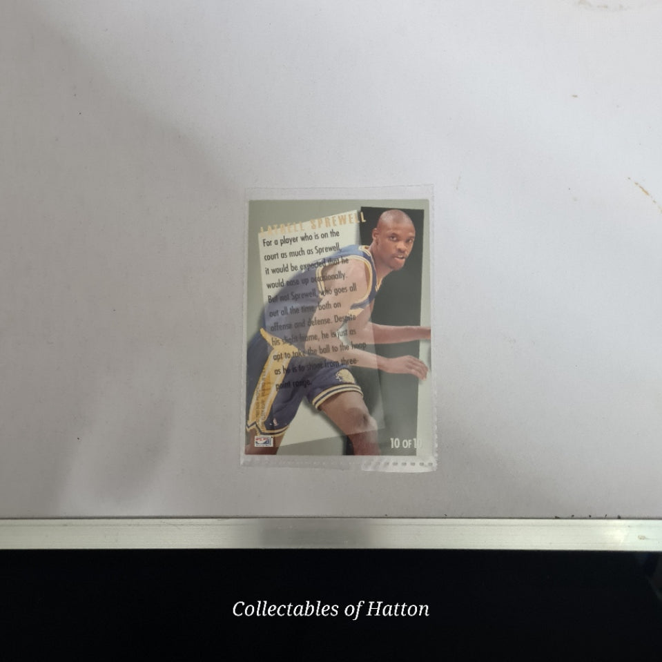 Latrell Sprewell 1995 Fleer Ultra inside outside 10 of 10 NBA Basketball Golden State Warriors very good