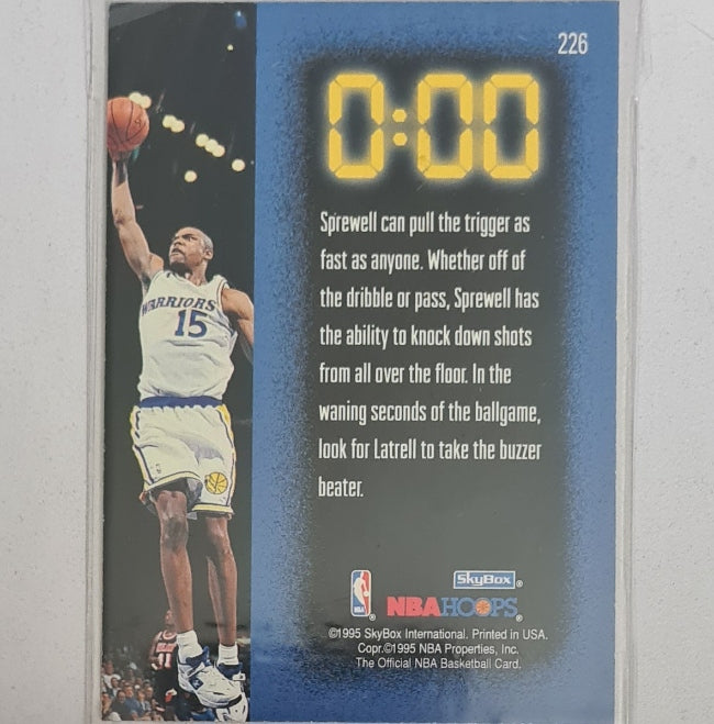 Latrell Sprewell 1995 Skybox NBA Hoops buzzer beater #226 NBA Basketball Golden State Warriors VG-EX