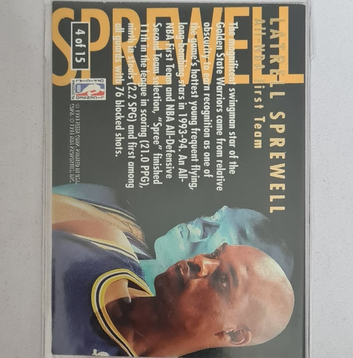 Latrell Sprewell 1994 Fleer Ultra 94-95 all nba first team 4 of 15 NBA Basketball Golden State Warriors very good