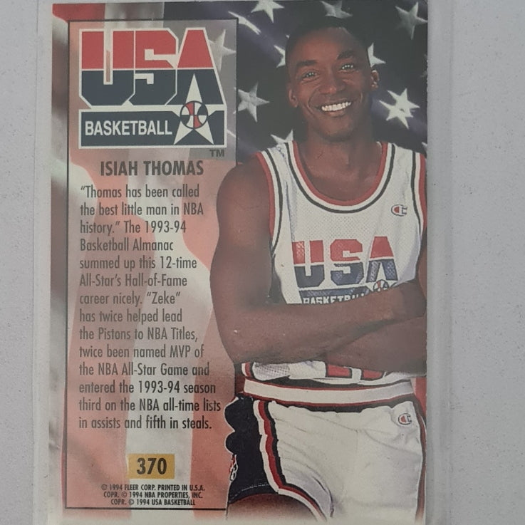 Isiah Thomas 1994 Fleer 93-94 USA Basketball NBA #370 NBA Basketball Excellent sleeved