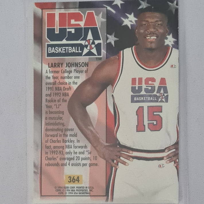 Larry Johnson 1994 Fleer 93-94 USA Basketball NBA #364 NBA Basketball Excellent sleeved