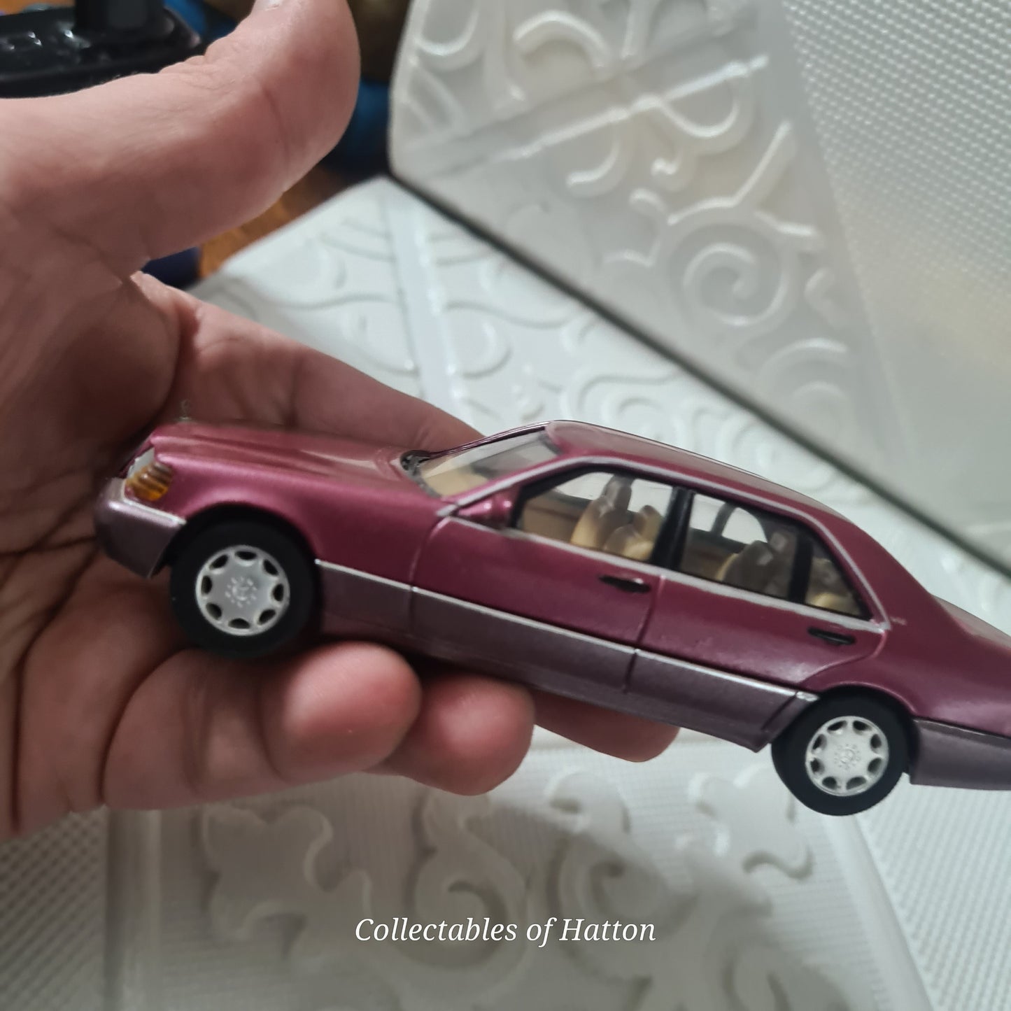 Herpa 1:43 Diecast Mercedes-Benz 600 SEL Plum 2 tone loose unboxed Excellent example