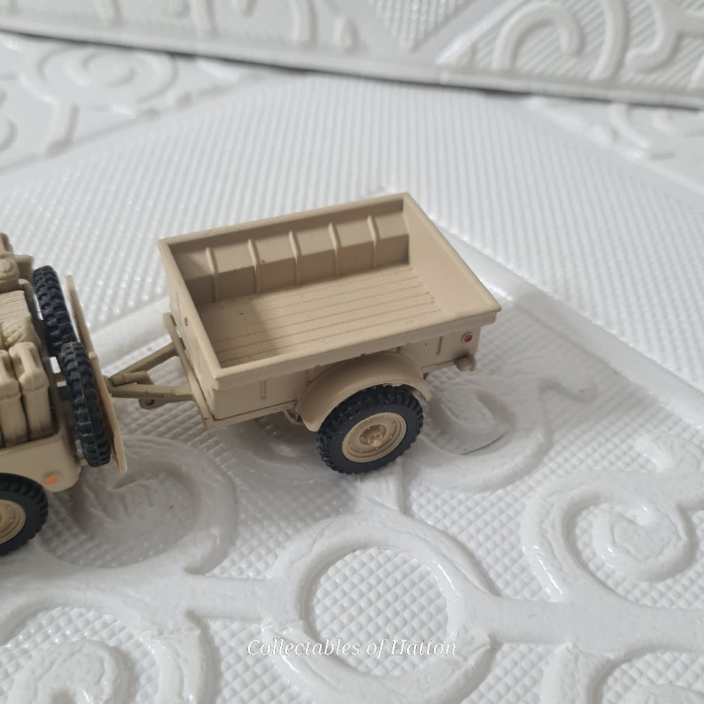 Cararama 1:43 SAS style desert willys jeep 4x4 and trailer loose excellent