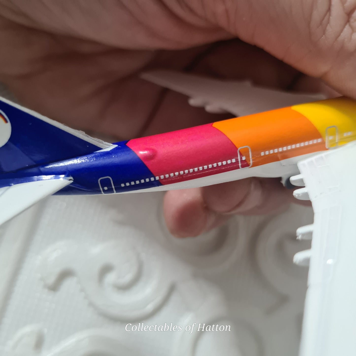 Schabak 1:600 Boeing 747 Air Pacific diecast plane boxed made in Germany good + 901/98