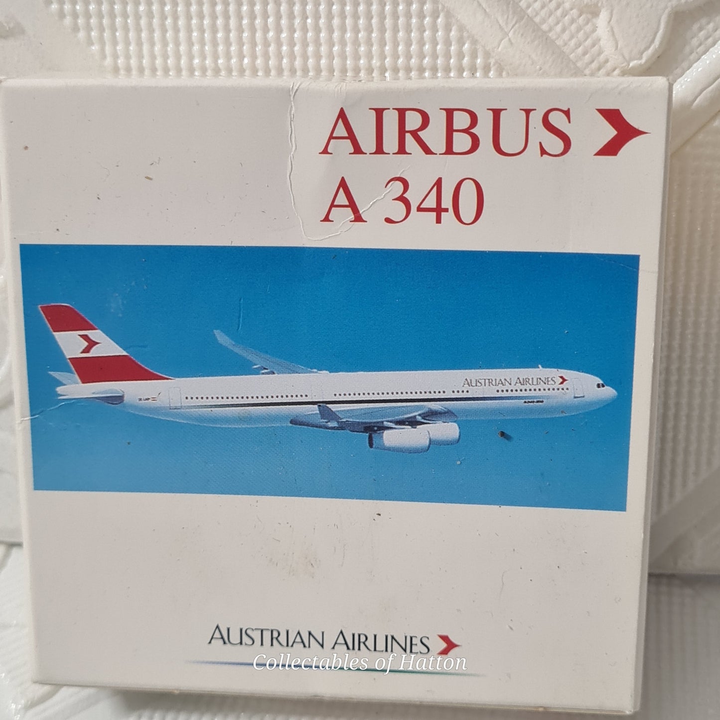 Schabak 1:600 Airbus A 340 Austrian Airlines diecast plane boxed made in Germany boxed 955/14