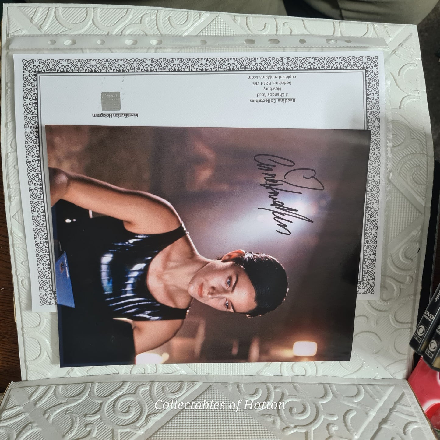 The Matrix Carrie-Anne Moss Autograph picture with coa viewpoint public relations #1