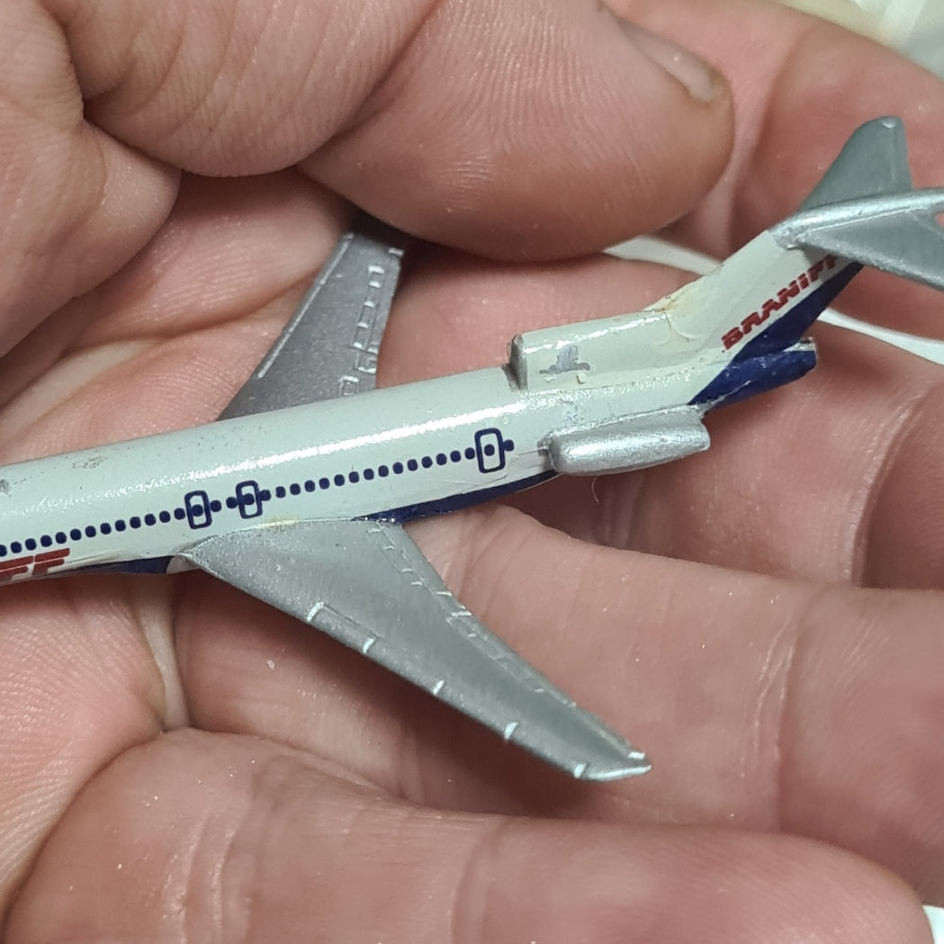 Schabak 1:600 Boeing 727-200 Braniff made Germany diecast plane 905/45