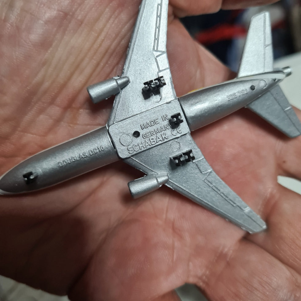 Schabak 1:600 Douglas DC-10-30 National Airlines rare silver wings Germany diecast plane 2902/159