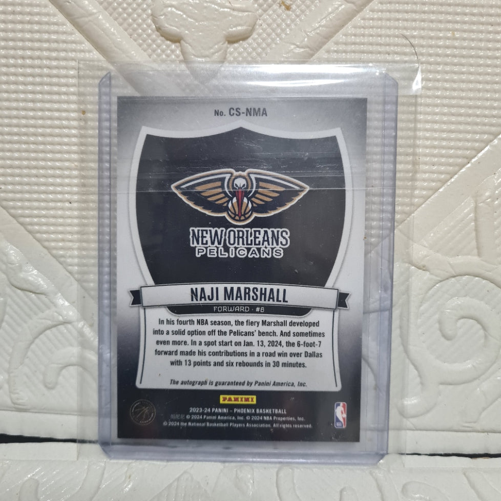 Naji Marshall 2023-24 Panini Phoenix Crusade Autograph CS-NMA NBA Basketball New Orleans Pelicans EX-MINT Sleeved