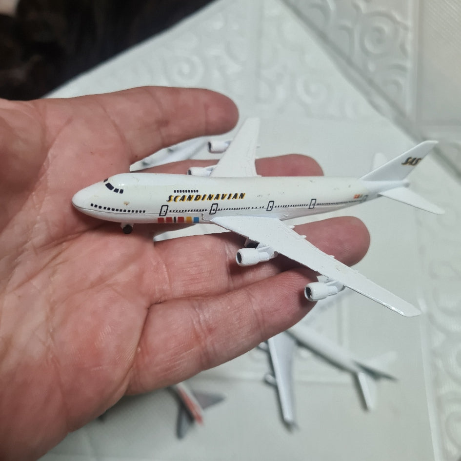 Schabak 1:600 Boeing 747 bundle of loose planes Swissair, SAS, Alitalia, Saudia lot 4