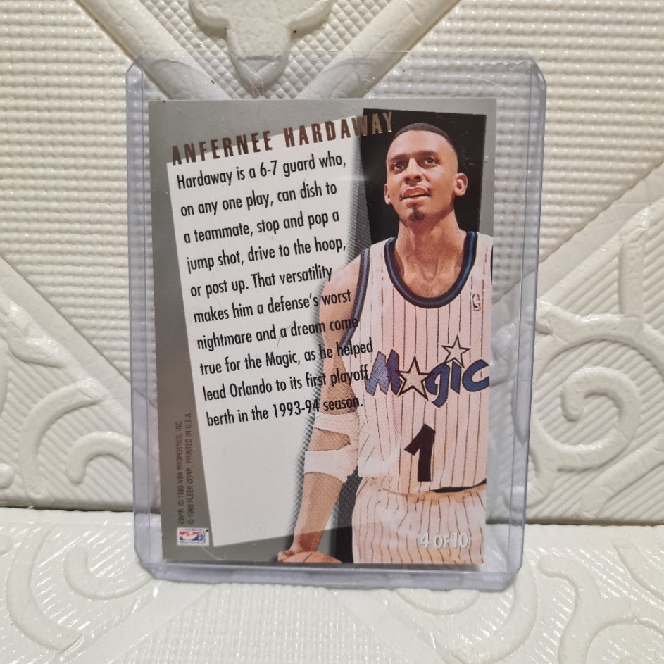 Anfernee Hardaway 1995 Fleer Ultra 94-95 INSIDE OUTSIDE 4 OF 10 NBA Basketball Orlando Magic Excellent Sleeved