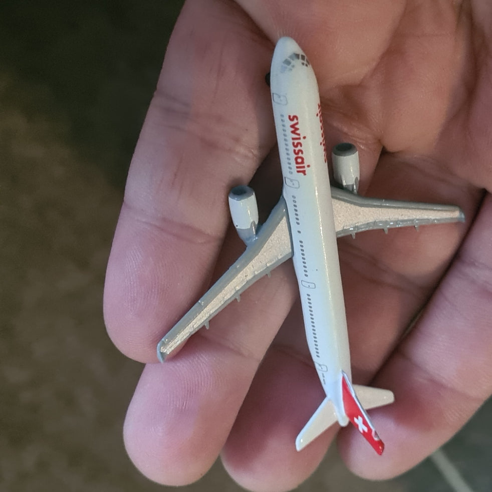 Schabak 1:600 Airbus A-321 Swissair diecast plane 956/4 VGC boxed