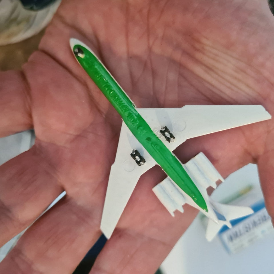 Schabak 1:600 IL-62M Uzbekistan diecast plane 952/201 fair/good boxed