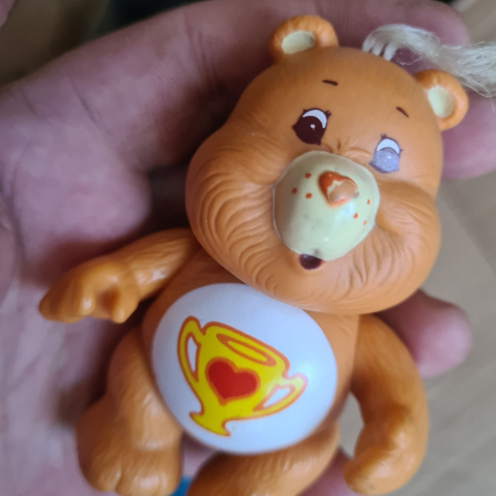 Retro 1983 Care bears 3.5" action figure "Champ bear" good loose example