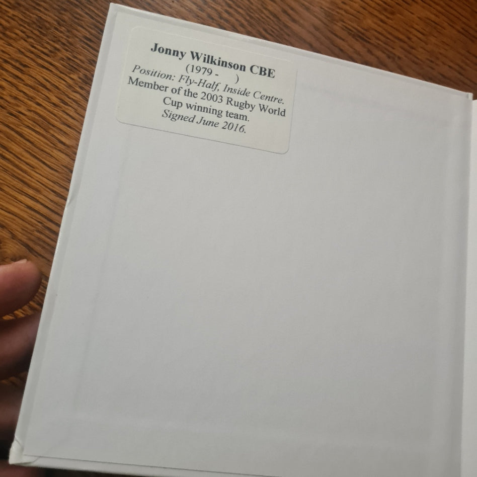 Little book of the Rugby World cup 1987-2015 signed by jonny Wilkinson