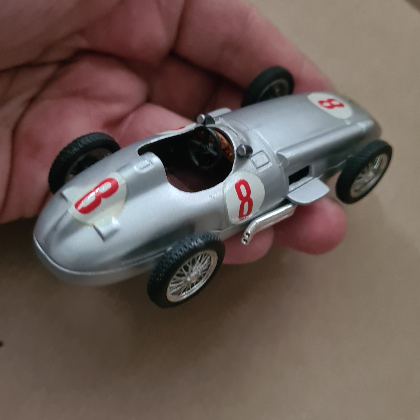 Brumm 1:43 classic Mercedes Grand prix car #8 diecast model loose excellent