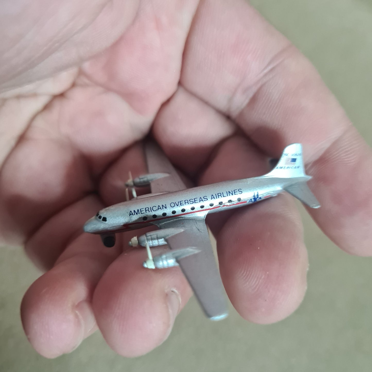 Schabak 1:600 DC-4 American Airlines diecast plane 938/29 fair/good boxed
