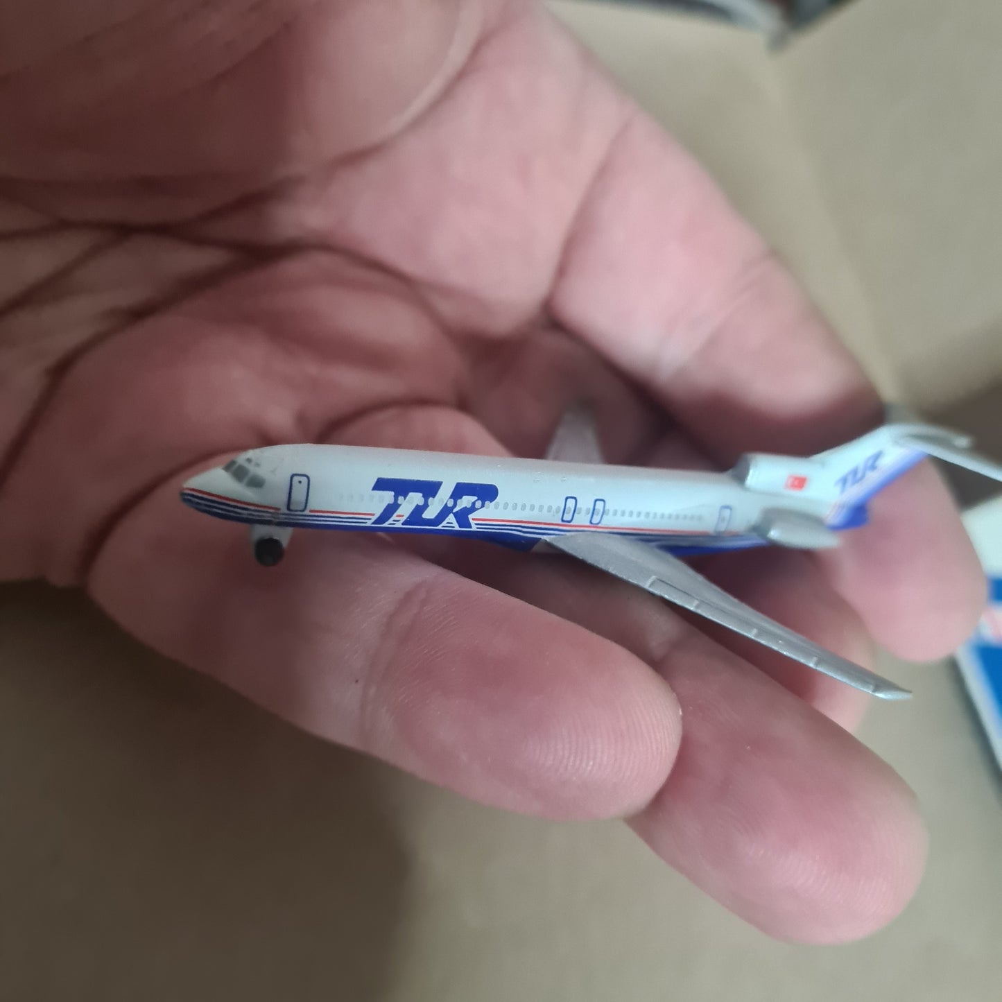 Schabak 1:600 Boeing 727 TUR diecast plane 906/138 Good boxed