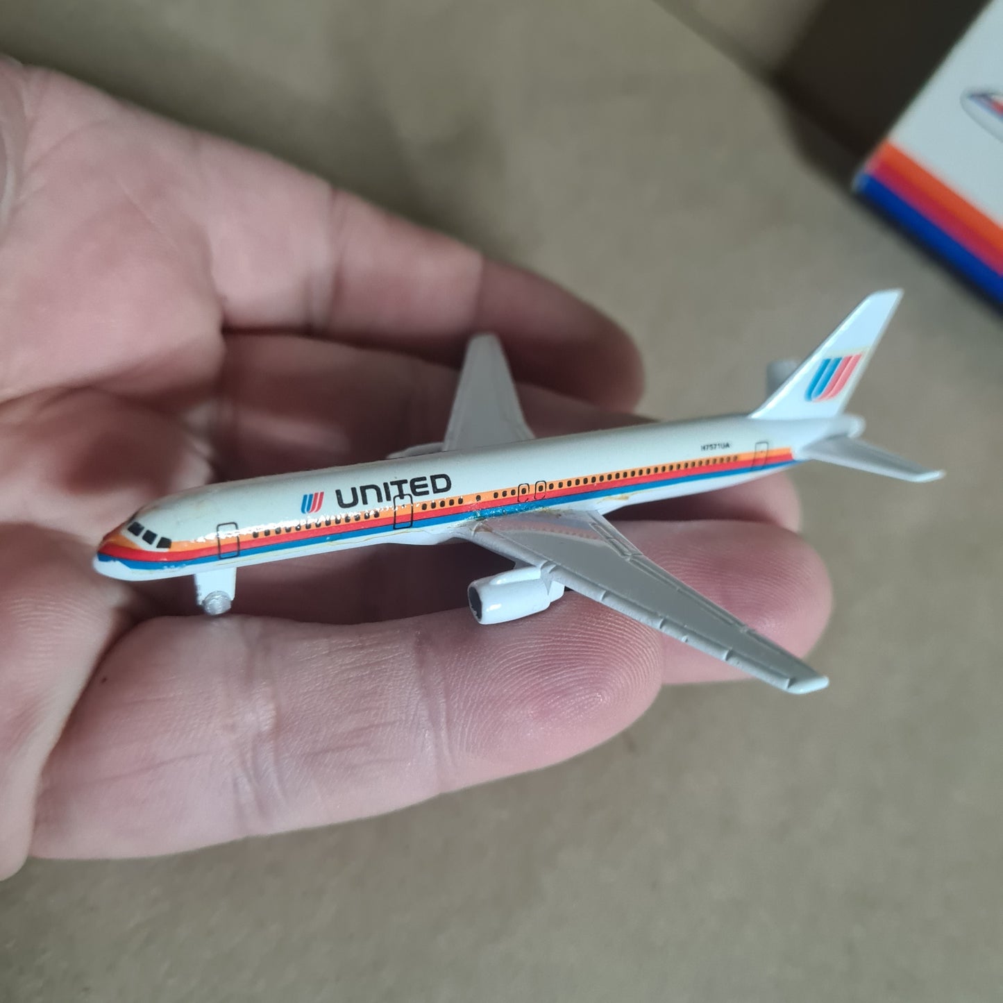 Schabak 1:600 Boeing 757 United Airlines diecast model plane 908/23 vgc boxed