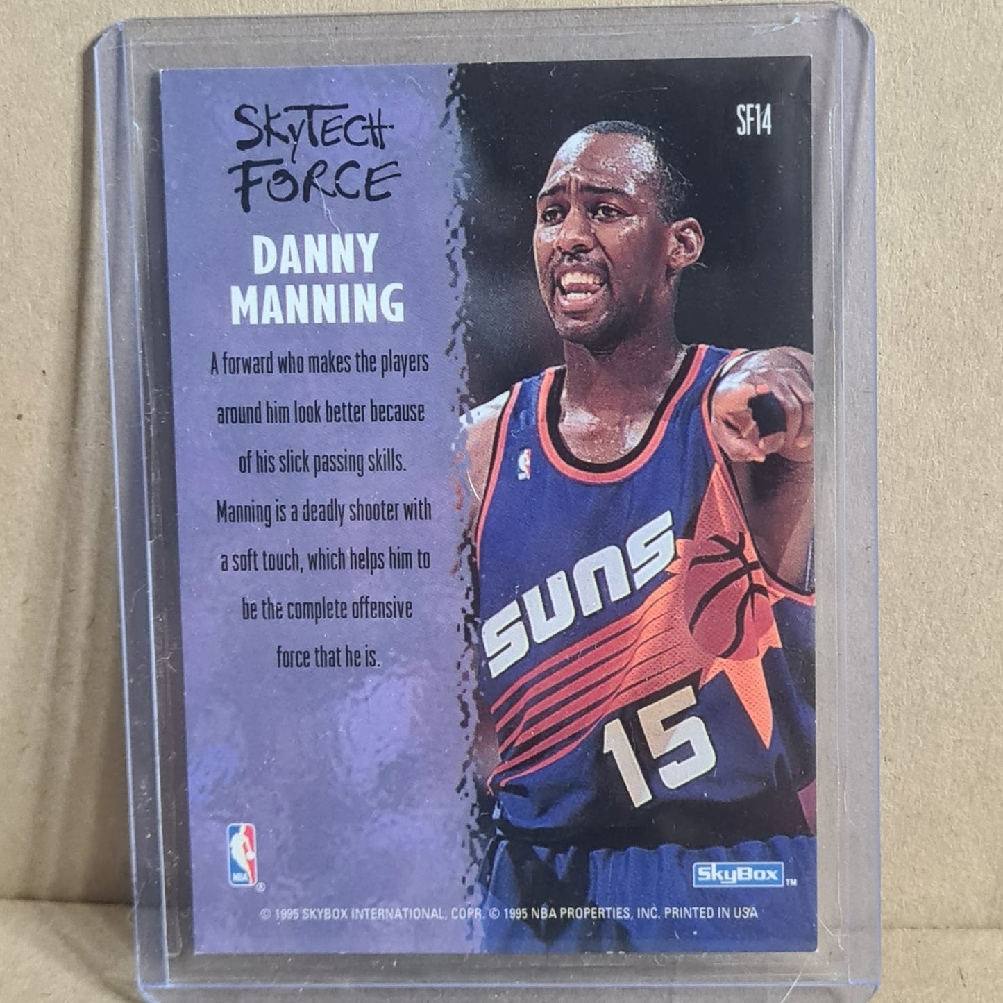 Danny Manning Skybox 1995 Skytech Force SF14 NBA Basketball Phoenix Suns VGC sleeved