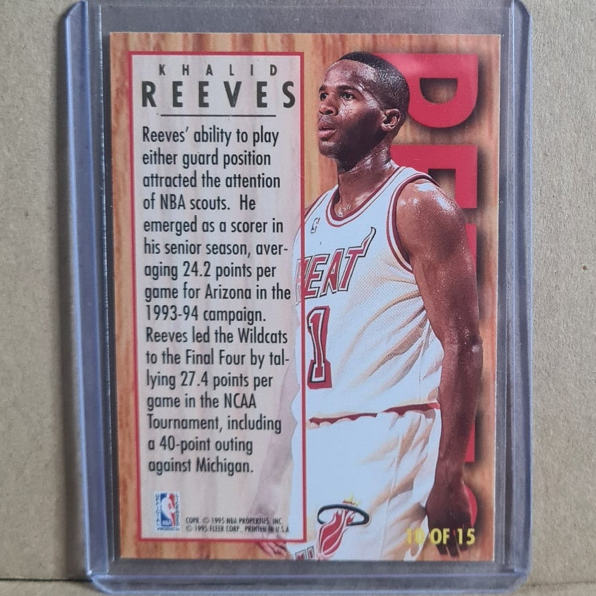 Khalid Reeves 1995 Fleer Ultra 94-95 All-Rookie RC 10 of 15 NBA Miami Heat Excellent