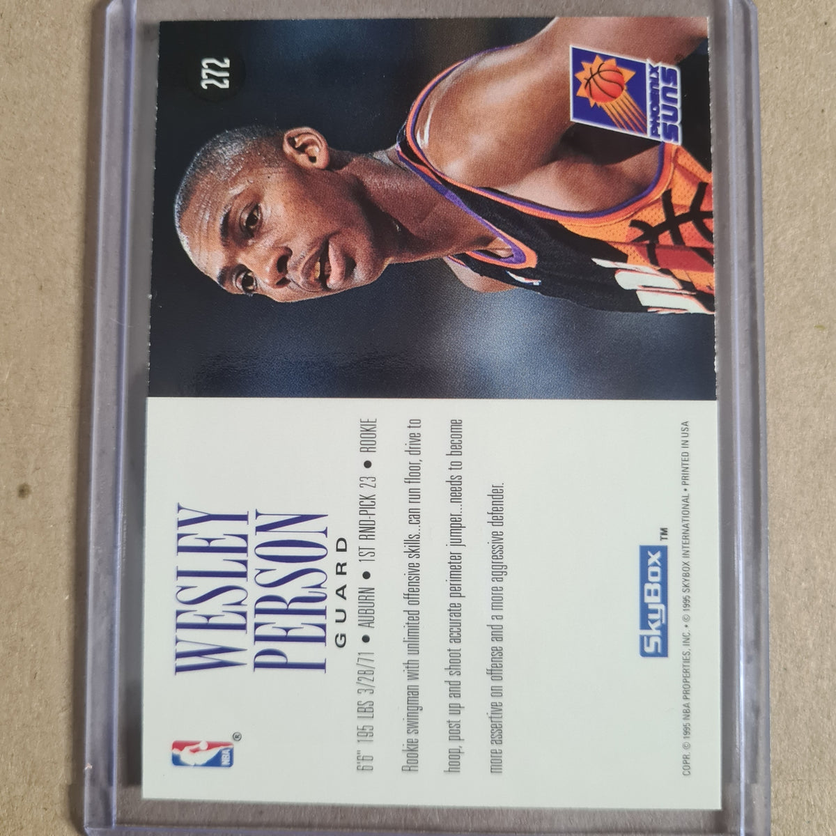 Wesley Person 1995 Skybox 94-95 Rookie #272 NBA Basketball Phoenix Suns excellent