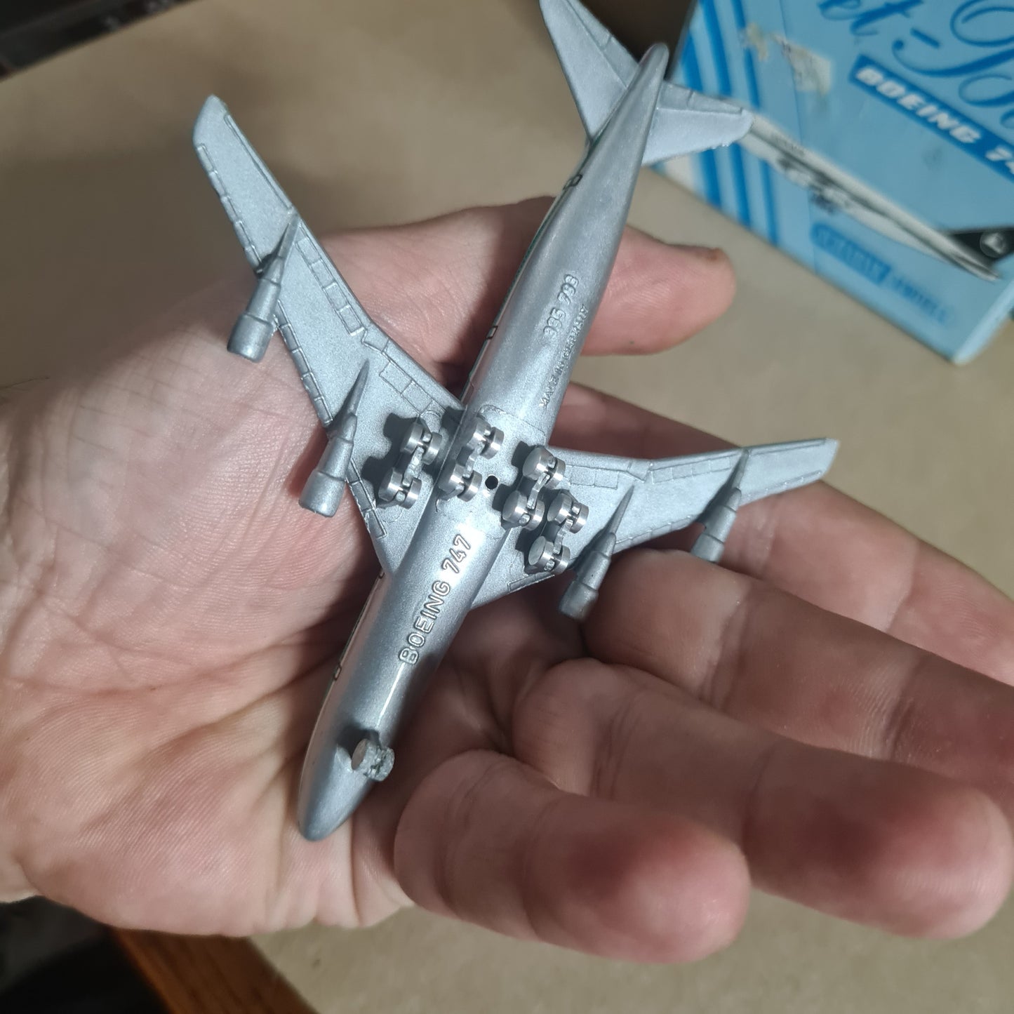 Schabak 1:600 Boeing 747 LUXAIR diecast model plane 901/17 Good boxed