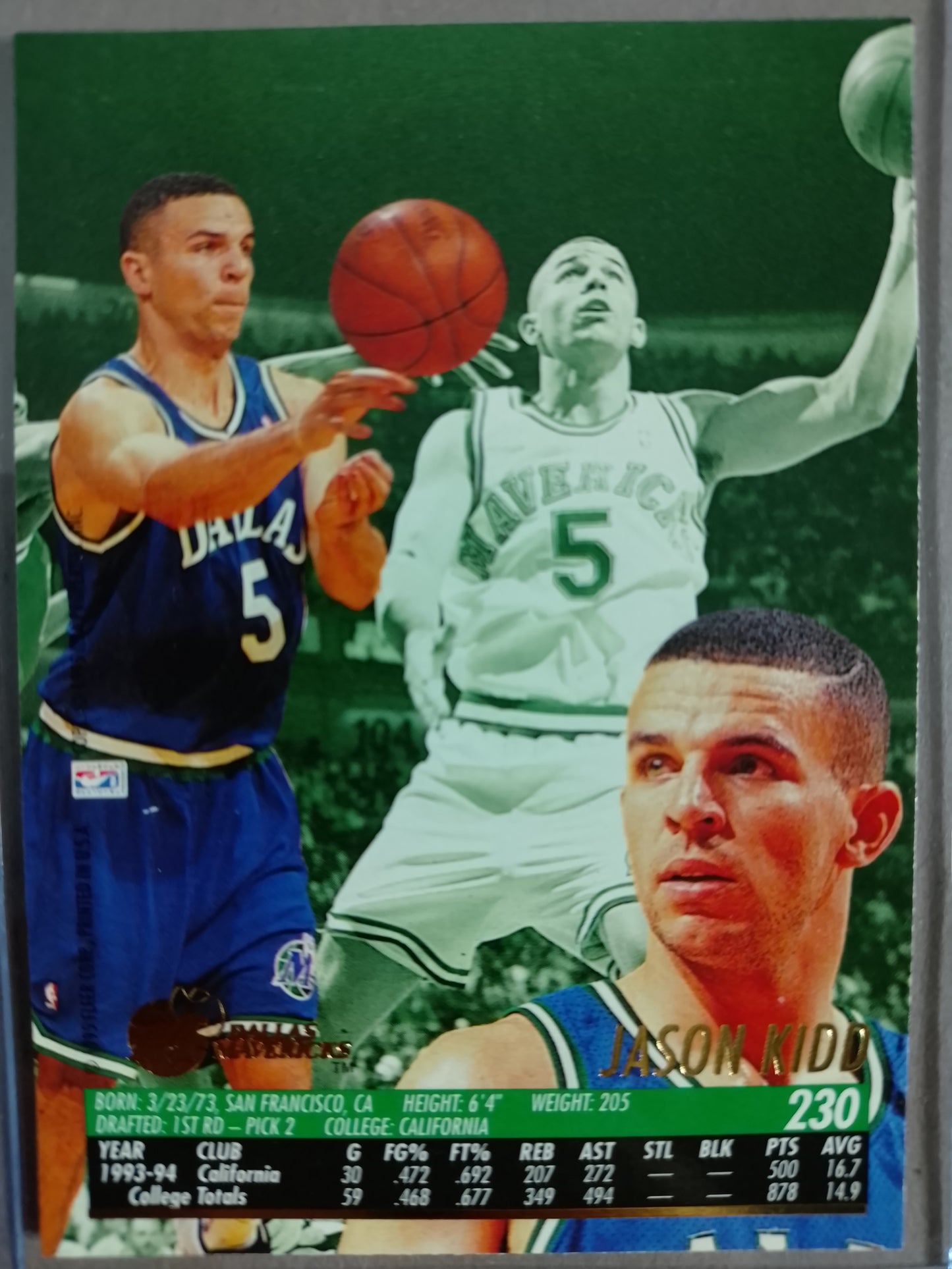 Jason Kidd 1994 Fleer Ultra 94-95 Rookie #230 NBA Basketball Dallas Mavericks excellent