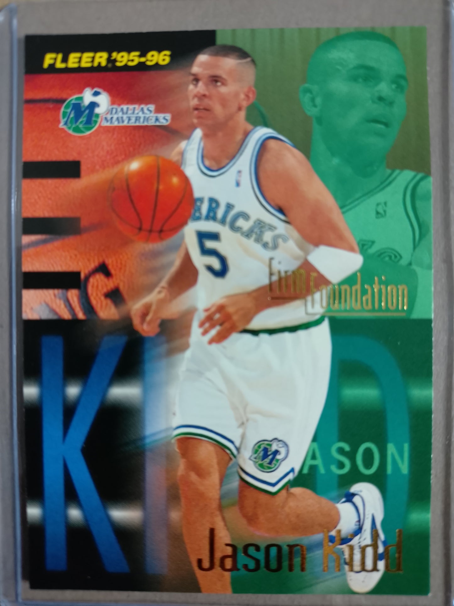 Jason Kidd 1996 Fleer 95-96 firm foundation #325 NBA Basketball Dallas Mavericks Excellent