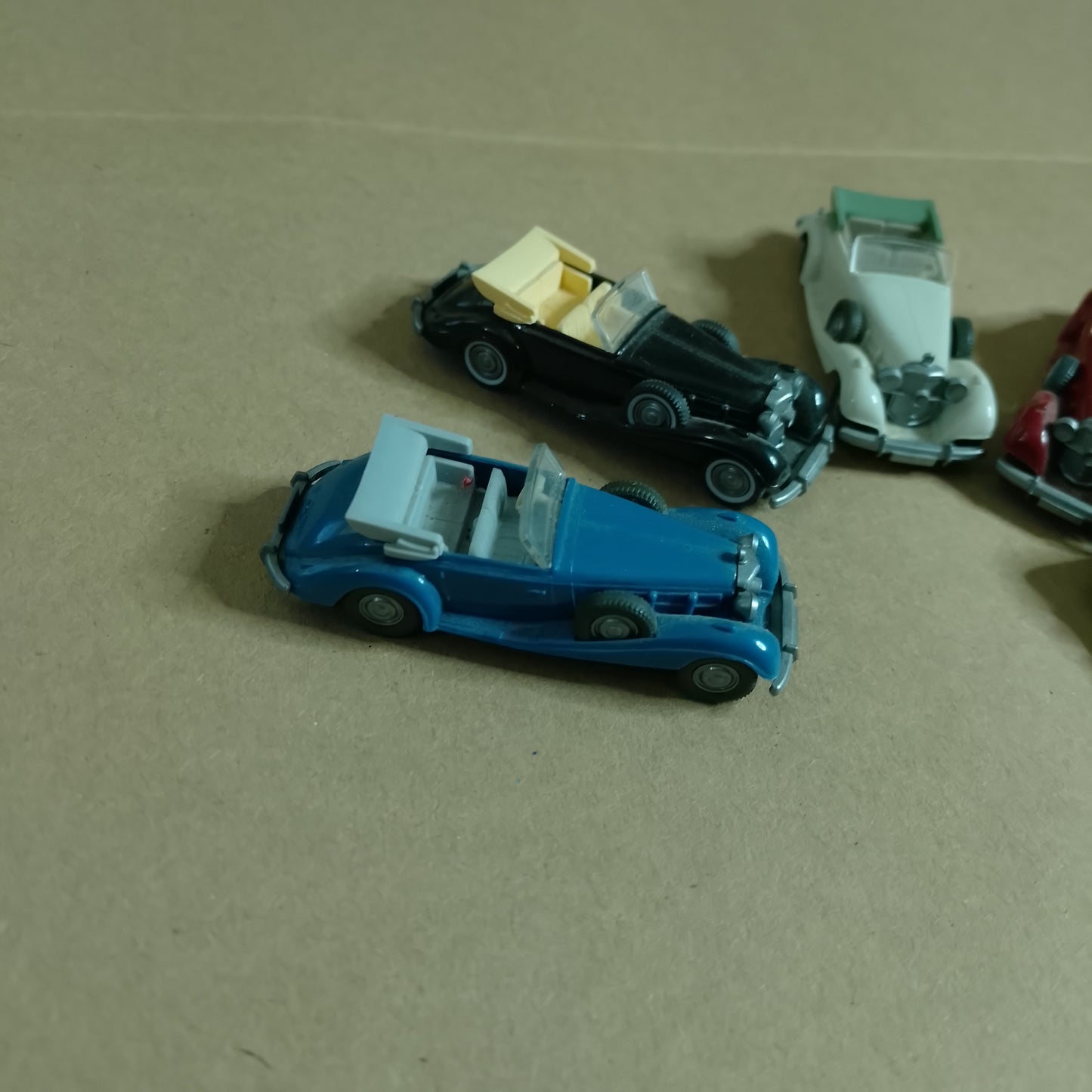 Wiking 1:87 collection of Mercedes 540k vintage sports cars x5 plastic models vgc