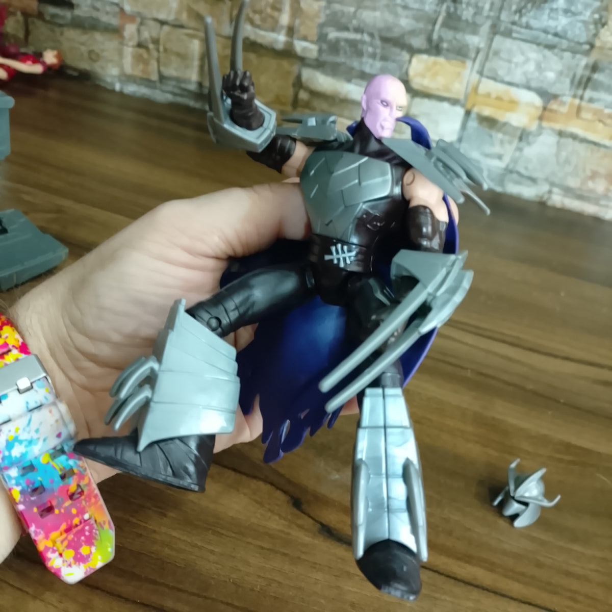 Teenage Muntant Ninja Turtles 2013 Shredder Unmasked loose complete figure excellent TMNT