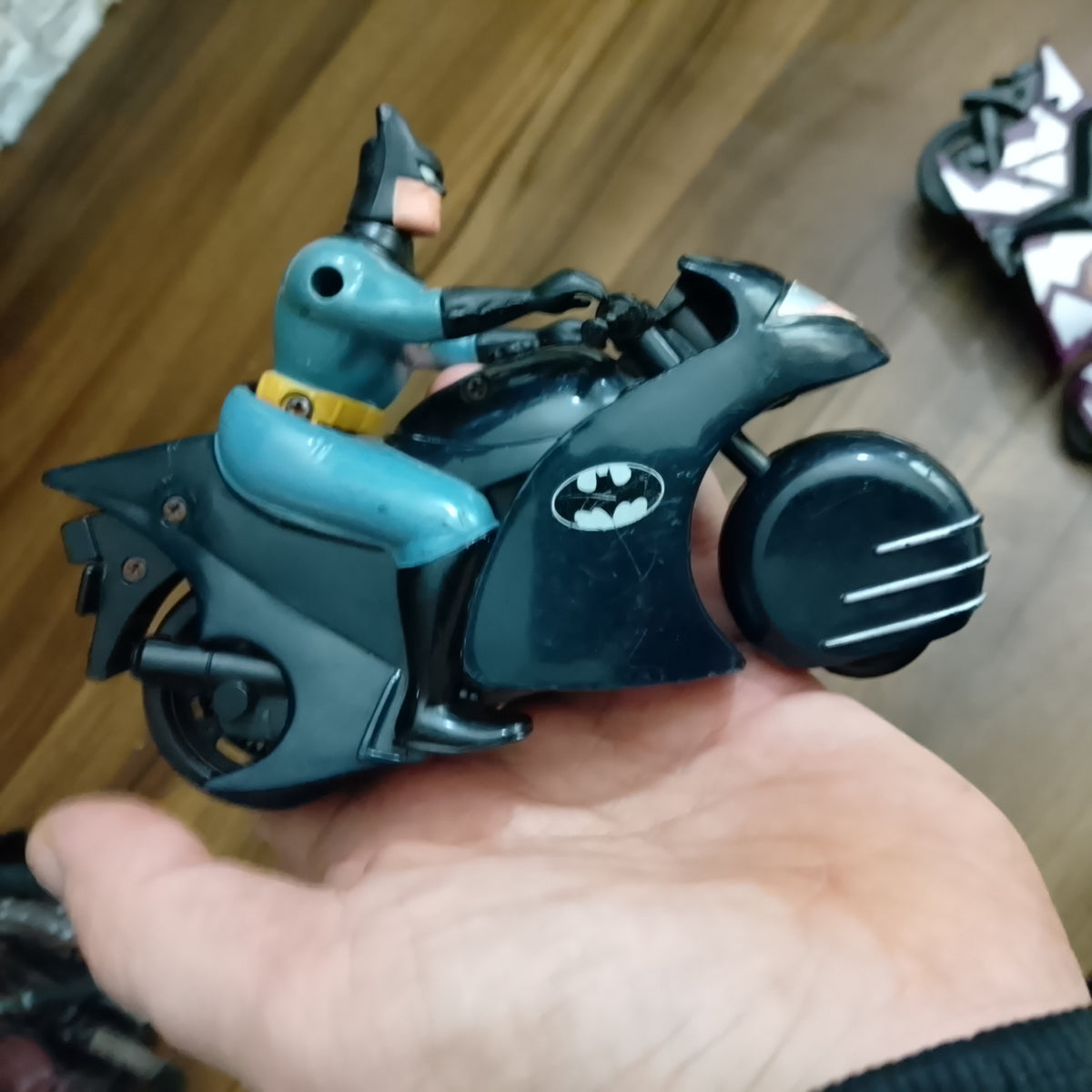1992 Kenner Batman Animated Series Crime Squad Turbo Power Batcycle loose used example