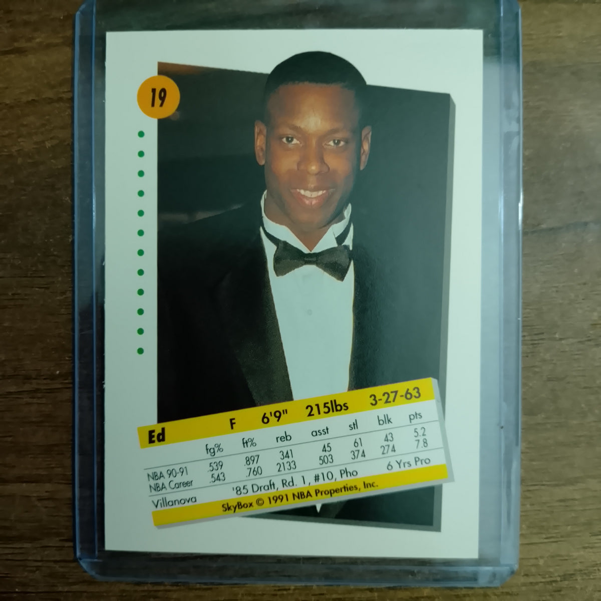 Ed Pinckney 1991 Skybox #19 NBA Basketball card Boston Celtics excellent + sleeved