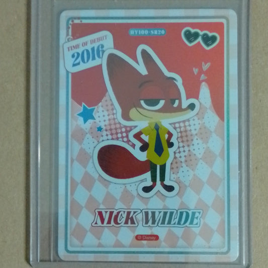 Card Fun Joyful Disney 100 Nick Wilde SR20 2016 debut hologram card excellent sleeved